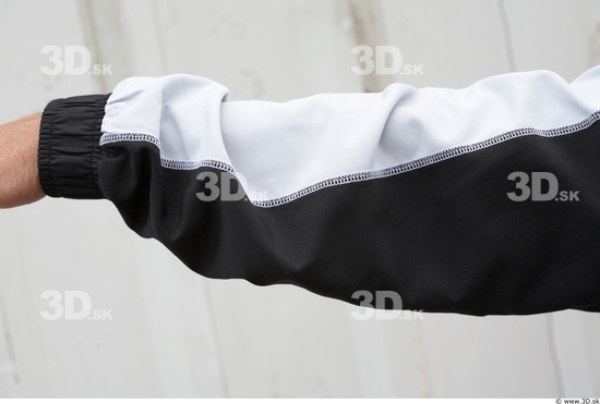 Forearm Man White Casual Windbreaker Average