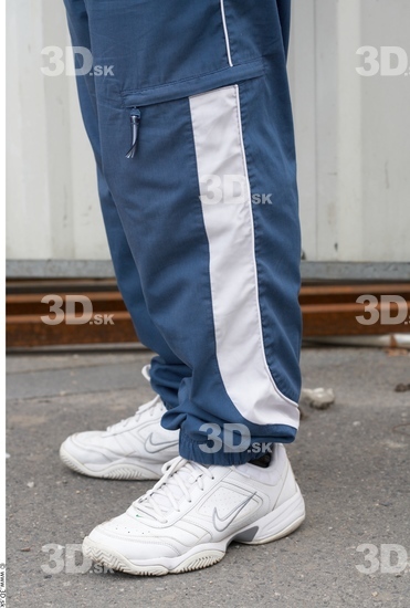 Man White Casual Trousers Average