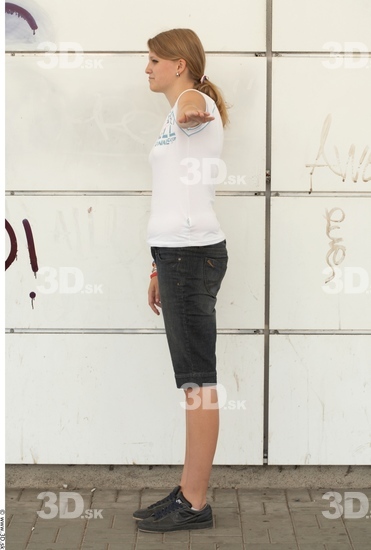 Whole Body Woman T poses White Casual Average