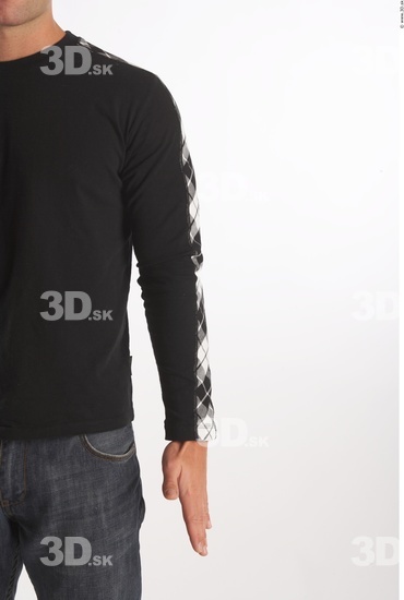 Arm Man Animation references White Casual Sweatshirt Muscular