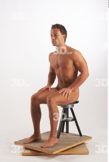 Whole Body Man Artistic poses White Nude Muscular