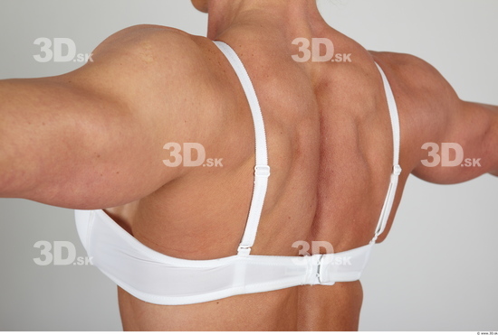 Whole Body Woman White Underwear Muscular