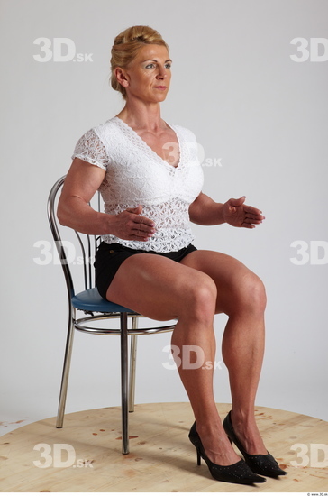 Whole Body Woman Artistic poses White Casual Muscular