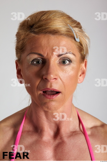 Face Emotions Woman White Muscular