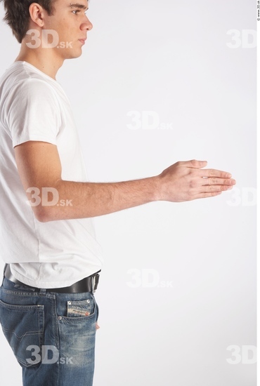 Arm Man Animation references White Casual T shirt Average