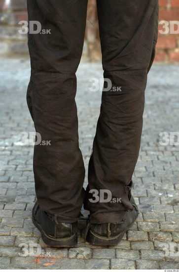 Calf Man Casual Trousers Average Bearded Street photo references