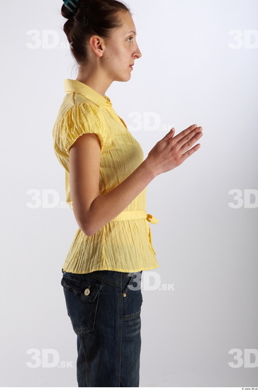 Arm Woman Animation references White Casual Blouse Average