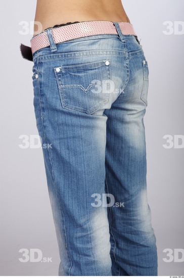 Thigh Whole Body Woman Casual Jeans Slim Studio photo references