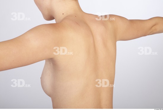 Whole Body Back Woman Nude Slim Studio photo references