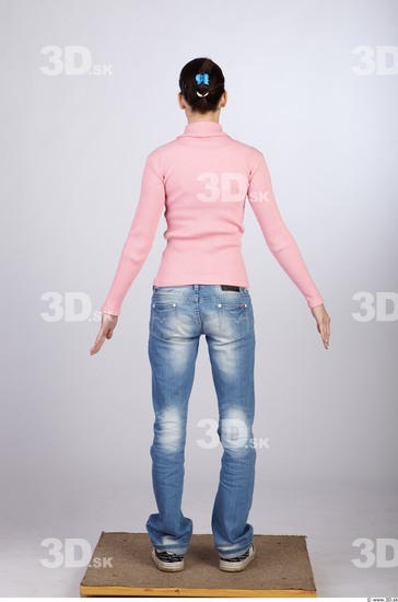 Whole Body Woman Animation references Casual Slim Studio photo references