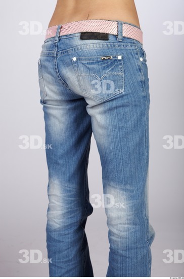 Thigh Whole Body Woman Casual Jeans Slim Studio photo references