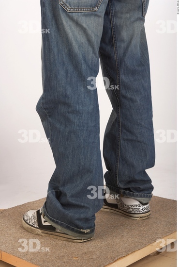 Calf Man Casual Jeans Average Studio photo references