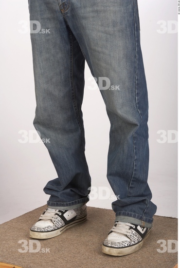 Calf Man Casual Jeans Average Studio photo references