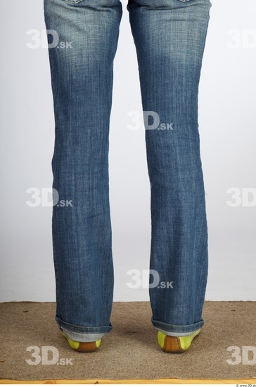 Calf Whole Body Woman Casual Jeans Average Studio photo references