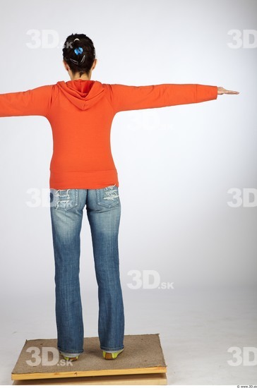 Whole Body Woman T poses Casual Average Studio photo references