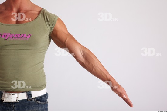 Arm Woman Animation references White Casual Singlet Muscular