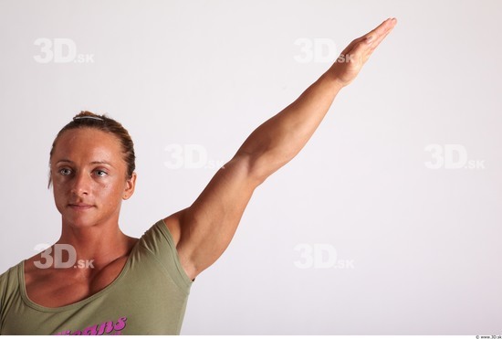 Arm Woman Animation references White Casual Singlet Muscular