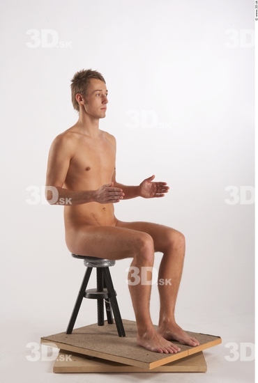 Whole Body Man Artistic poses White Nude Athletic