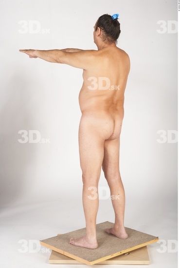 Whole Body Man White Nude Overweight Male Studio Poses