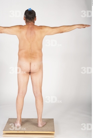 Whole Body Man White Nude Overweight Male Studio Poses