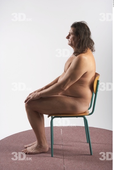 Whole Body Man Animation references White Nude Overweight Male Studio Poses