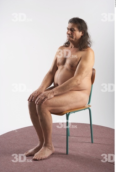 Whole Body Man Animation references White Nude Overweight Male Studio Poses