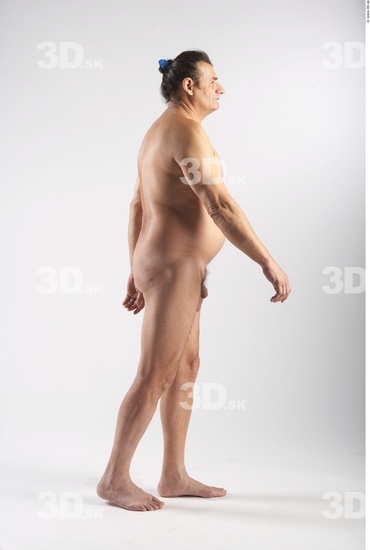 Whole Body Man Animation references White Nude Overweight Male Studio Poses