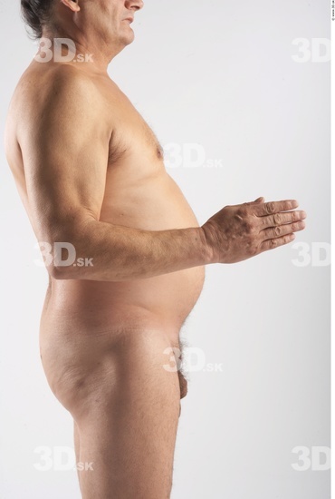 Whole Body Man Animation references White Nude Overweight Male Studio Poses