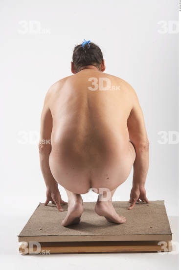 Whole Body Man Animation references White Nude Overweight Male Studio Poses