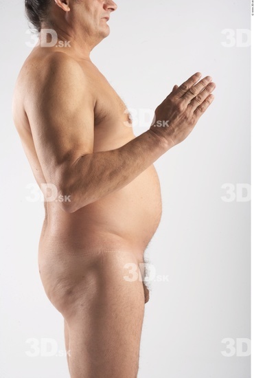 Whole Body Man Animation references White Nude Overweight Male Studio Poses