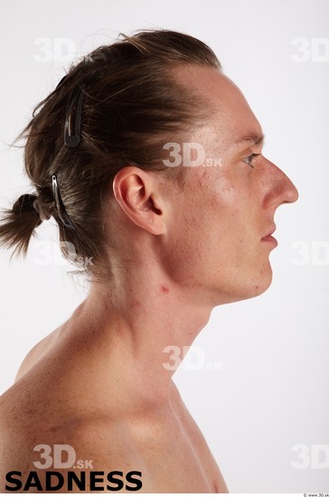 Head Emotions Man Nude Muscular Studio photo references