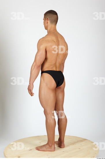 Whole Body Man Animation references Sports Swimsuit Muscular Studio photo references