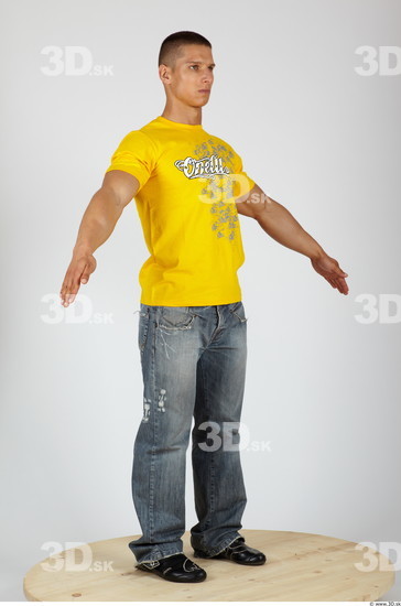 Whole Body Man Animation references Casual Muscular Studio photo references