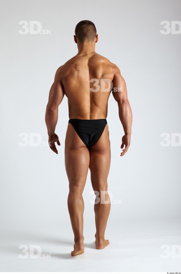 Whole Body Man Animation references White Sports Swimsuit Muscular