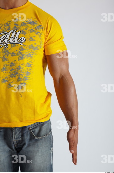 Arm Man Animation references White Casual T shirt Muscular