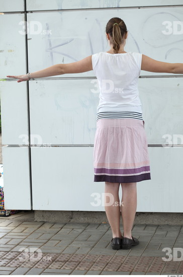 Whole Body Woman T poses White Casual Average