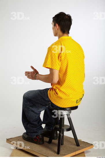 Whole Body Man Artistic poses Asian Casual Average Studio photo references