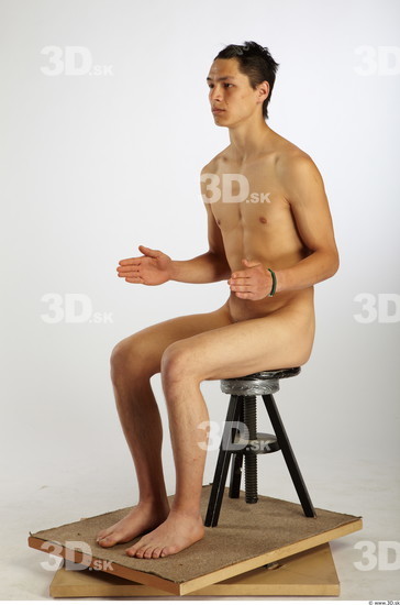 Whole Body Man Artistic poses Asian Nude Average Studio photo references