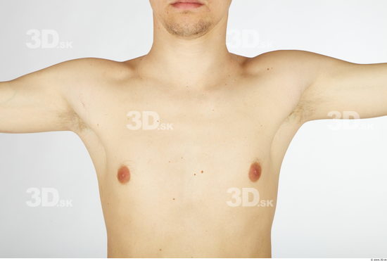 Chest Whole Body Man Animation references Nude Slim Studio photo references