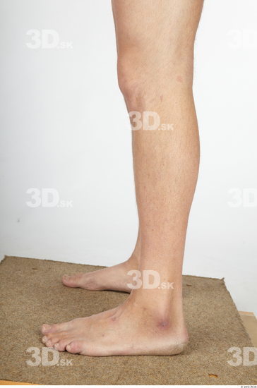 Calf Whole Body Man Animation references Nude Slim Studio photo references