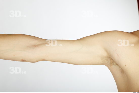 Arm Whole Body Man Animation references Nude Slim Studio photo references