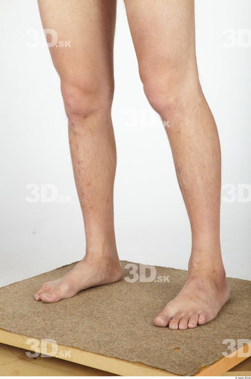 Calf Whole Body Man Animation references Nude Slim Studio photo references