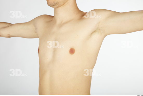 Chest Whole Body Man Animation references Nude Slim Studio photo references