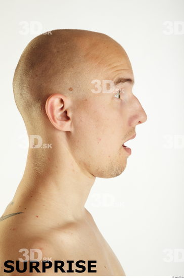 Head Emotions Man White Slim Bald