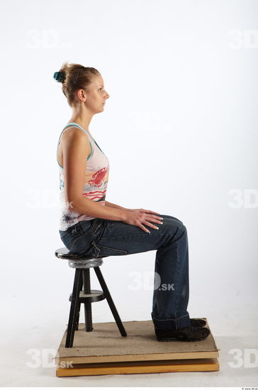 Whole Body Woman Artistic poses White Casual Average