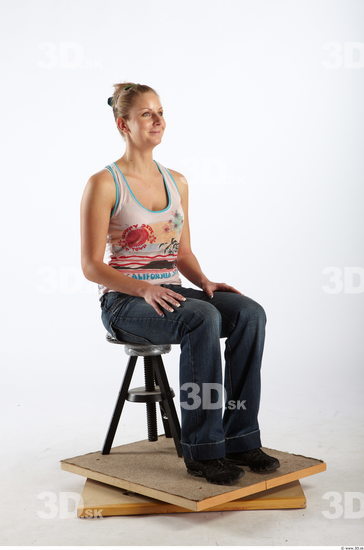 Whole Body Woman Artistic poses White Casual Average