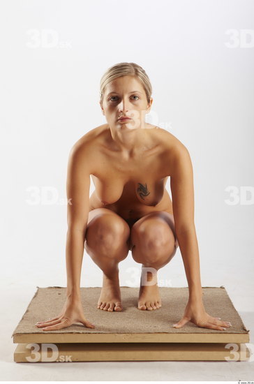 Whole Body Woman Nude Slim Studio photo references