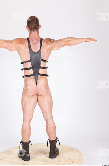 Whole Body Man T poses Underwear Muscular Studio photo references