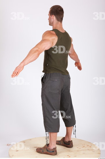 Whole Body Man Animation references Casual Muscular Studio photo references