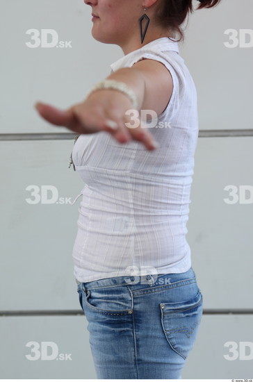 Arm Woman Casual Shirt T shirt Average Street photo references